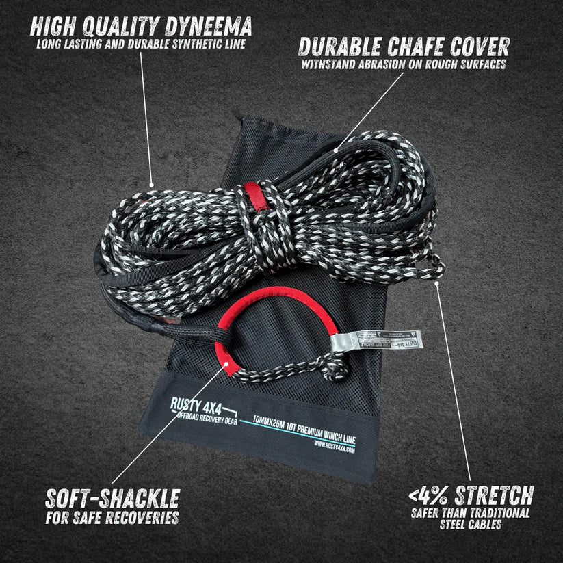 10-Ton Winch Line COMBO (25 Meters) (21 000 LBS)