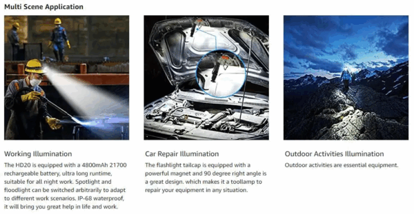 Wurkkos HD20 2000 Lumen 144m Throw Rechargeable Headlamp with Battery