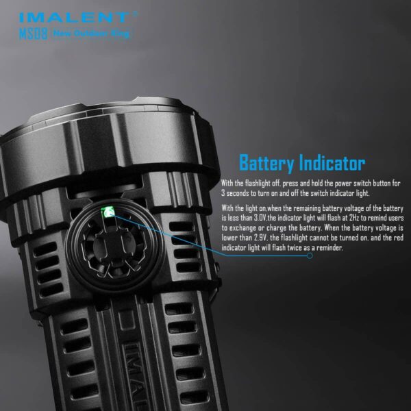 Imalent MS08 34000 Lumen 738m Throw Rechargeable LED Searchlight with Cooling Fans