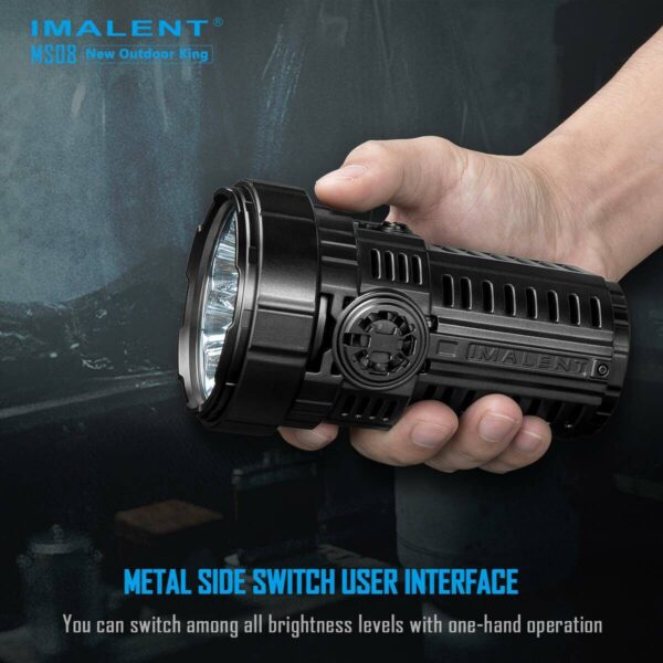 Imalent MS08 34000 Lumen 738m Throw Rechargeable LED Searchlight with Cooling Fans