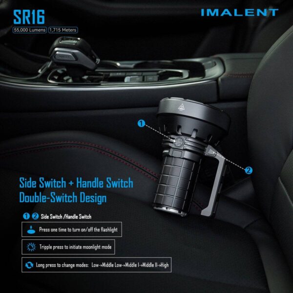 Imalent SR16 55000LM 1715m Rechargeable Tactical Flashlight