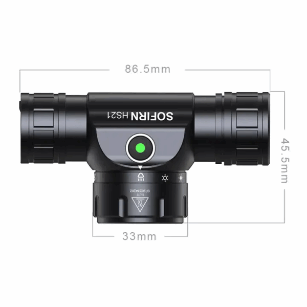 Sofirn HS21 2200 Lumen 230m Throw Rechargeable Headlamp with 18650 Battery
