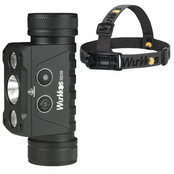 Wurkkos HD50 4000 Lumen 239m Throw Rechargeable Headlamp with 21700 Battery