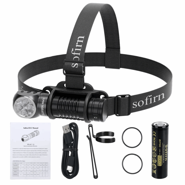 Sofirn HS41 4000 Lumen 325m Throw Rechargeable Headlamp with 21700 Battery