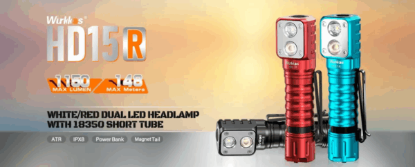 Wurkkos HD15R 2000 Lumen 151m Throw Rechargeable Headlamp with 18650 Battery