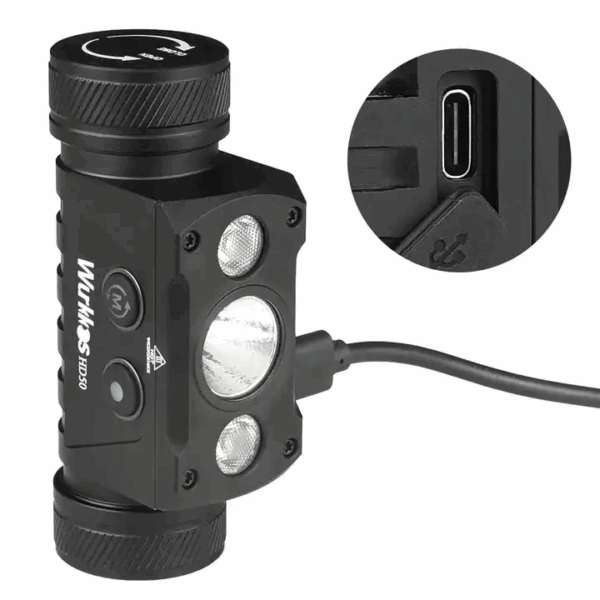 Wurkkos HD50 4000 Lumen 239m Throw Rechargeable Headlamp with 21700 Battery