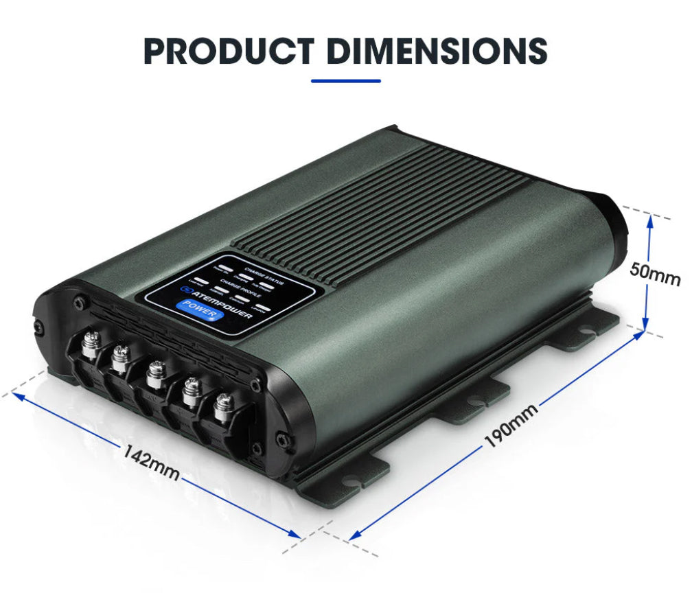 Atem Power 12V 30A DC to DC Battery Charger System Kit Isolator Dual Battery