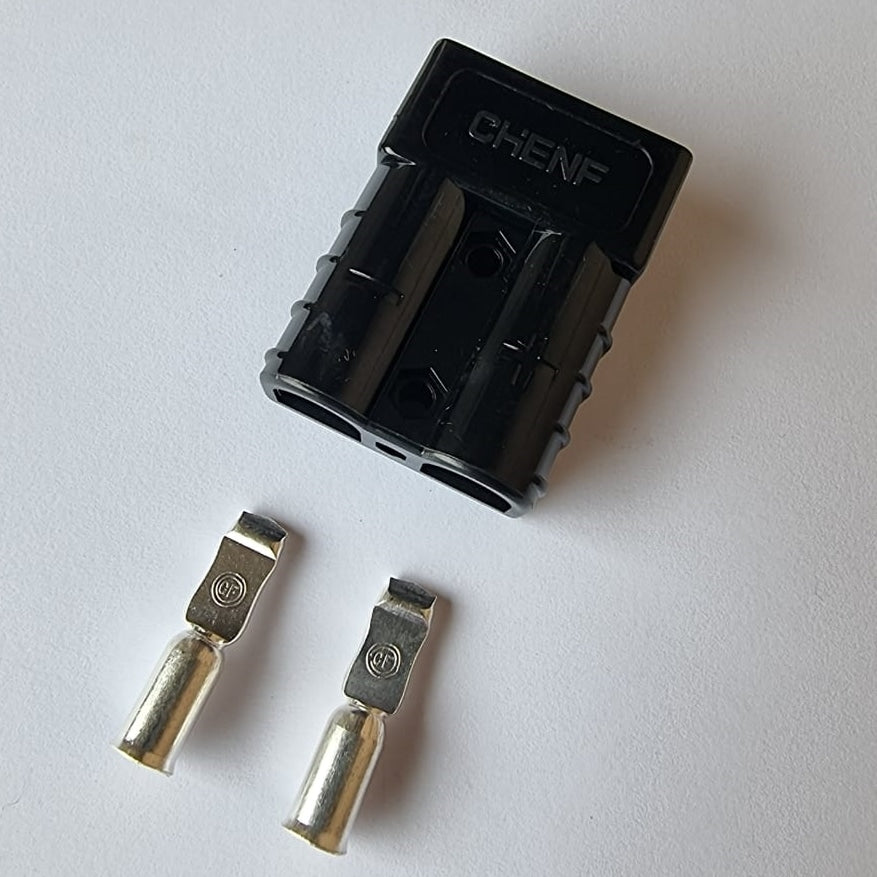 Black 50Amp Double Pole Anderson Type Connector