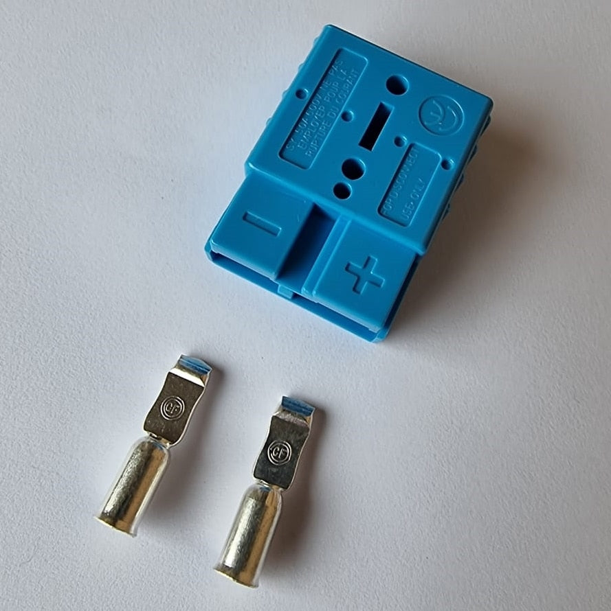 Blue 50Amp Double Pole Anderson Type Connector