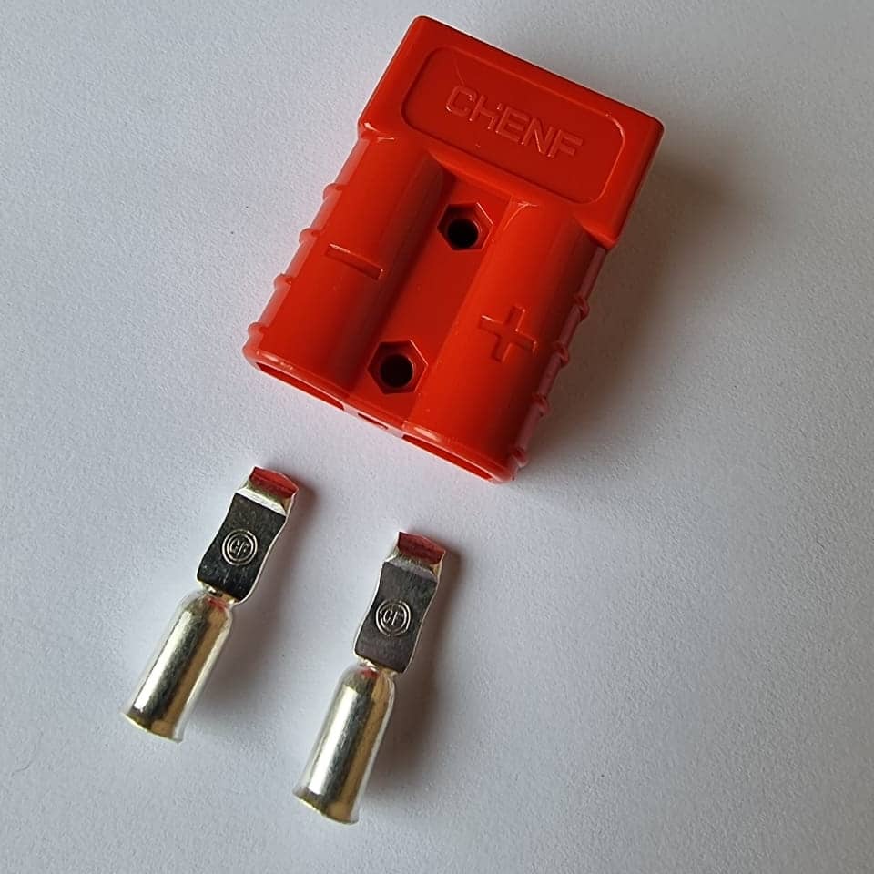 Red 50Amp Double Pole Anderson Type Connector