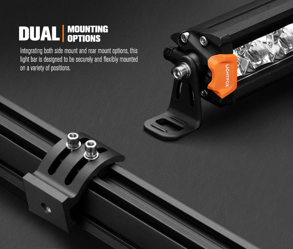 Lightfox OSRAM 9inch LED Driving Lights + 20inch Single Row LED Light Bar + Wiring Kit