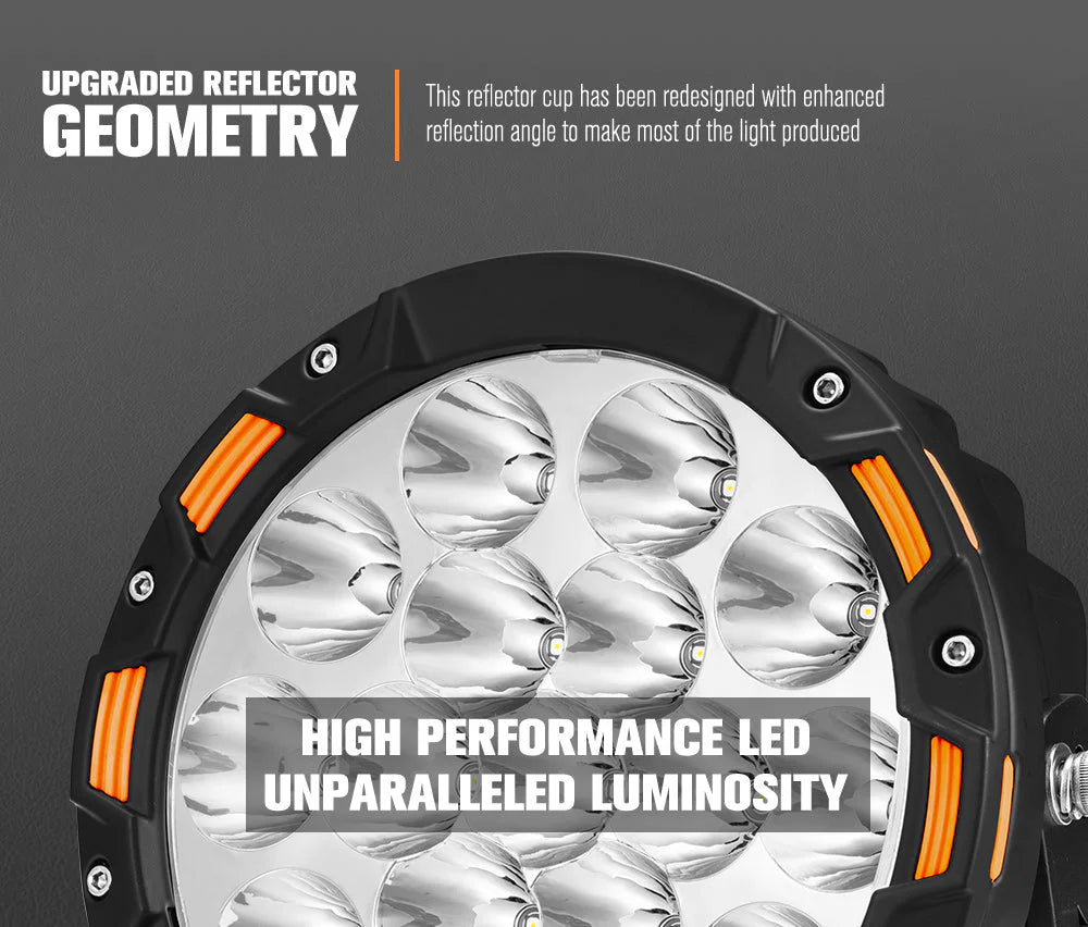 Lightfox 7inch LED Driving Light 1Lux@2,675ft/816m IP68 12,603 Lumens
