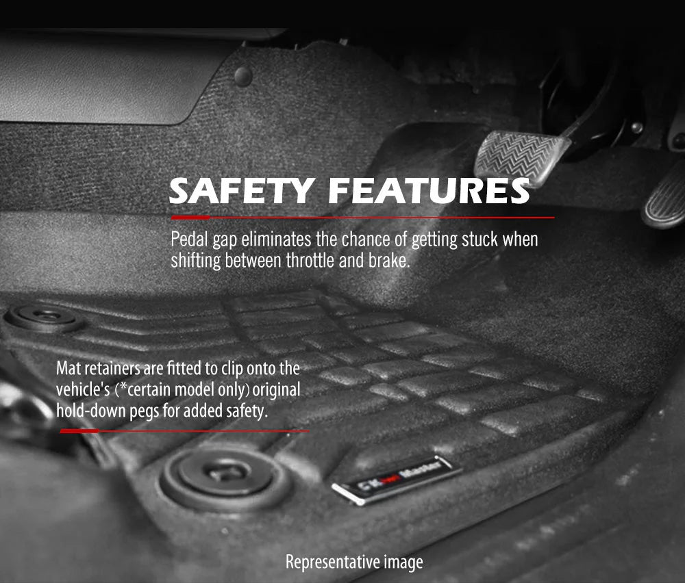 Kiwi Master 3D TPE Floor Mats for Nissan Navara D23 2015-Current
