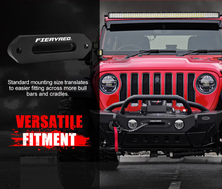 Fieryred 12V 13000LBS(5896KG) Electric Winch Synthetic Rope