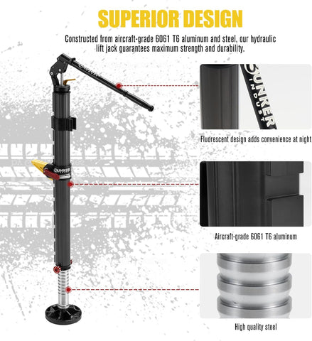 Hydraulic Lift Jack with Lift Mate & Storage Bag 4,409lbs Capacity