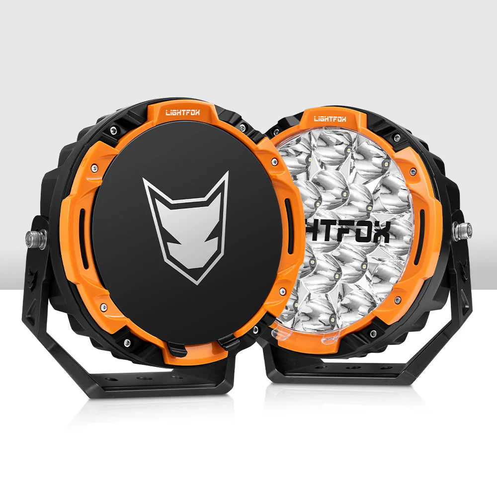 Lightfox 7inch LED Driving Light 1Lux@5,512ft/1,680m IP68 13,600 Lumens