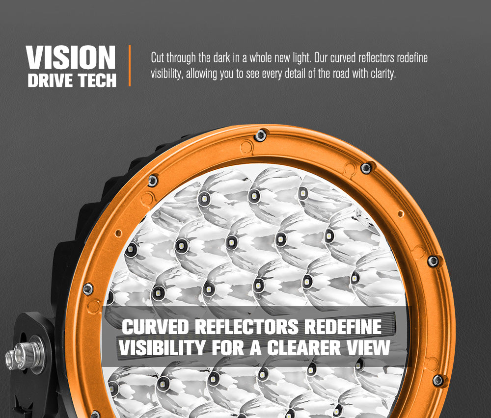 Lightfox 9inch LED Driving Light 1Lux@5,446ft/1,660m IP68 14,708 Lumens