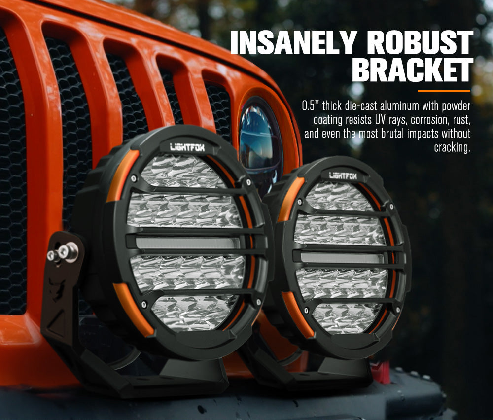Lightfox 9inch LED Driving Light 1Lux@5,446ft/1,660m IP68 14,708 Lumens