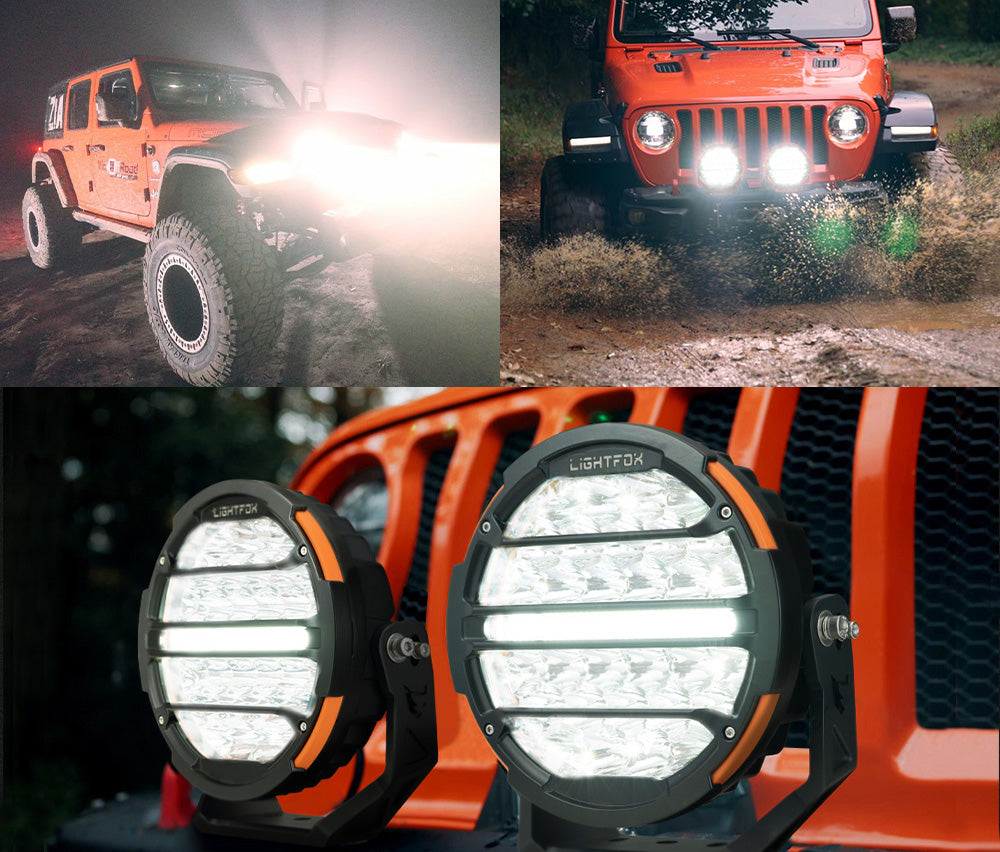 Lightfox 9inch LED Driving Light 1Lux@5,446ft/1,660m IP68 14,708 Lumens