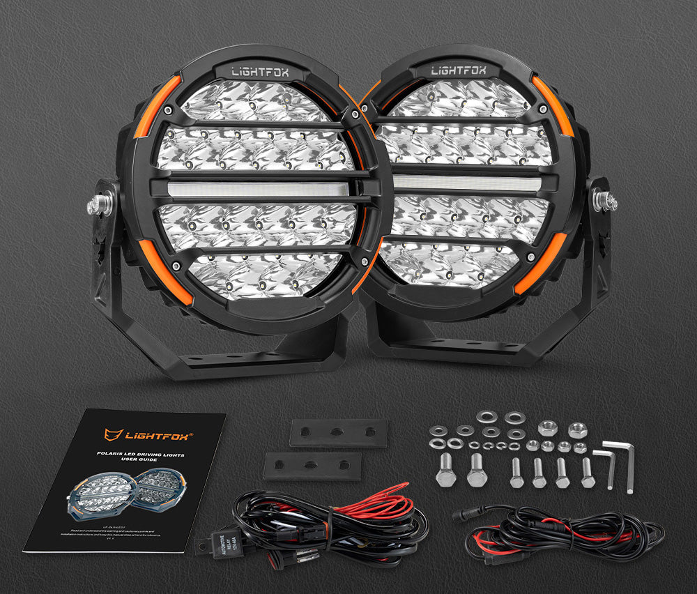 Lightfox 9inch LED Driving Light 1Lux@5,446ft/1,660m IP68 14,708 Lumens
