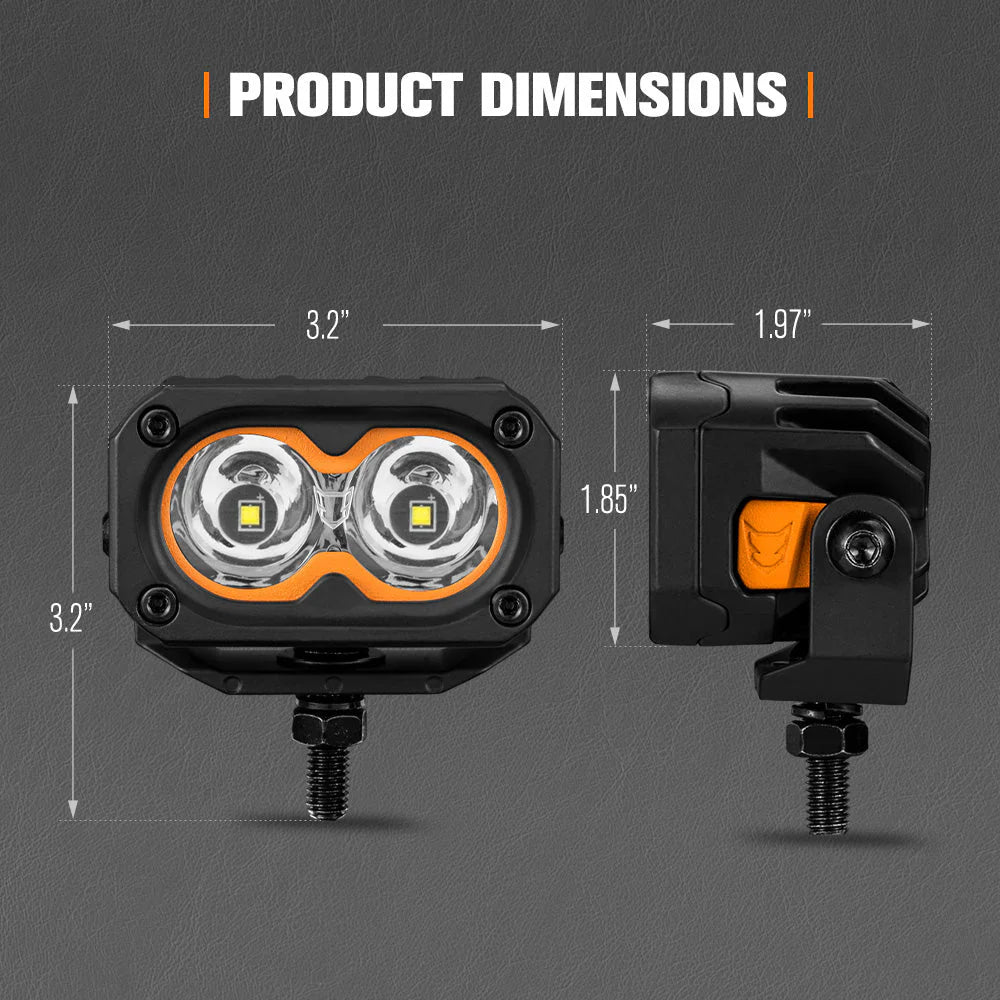 Lightfox Cygnus-2 3inch LED Work Light 1Lux@919ft IP68 2,026 Lumens