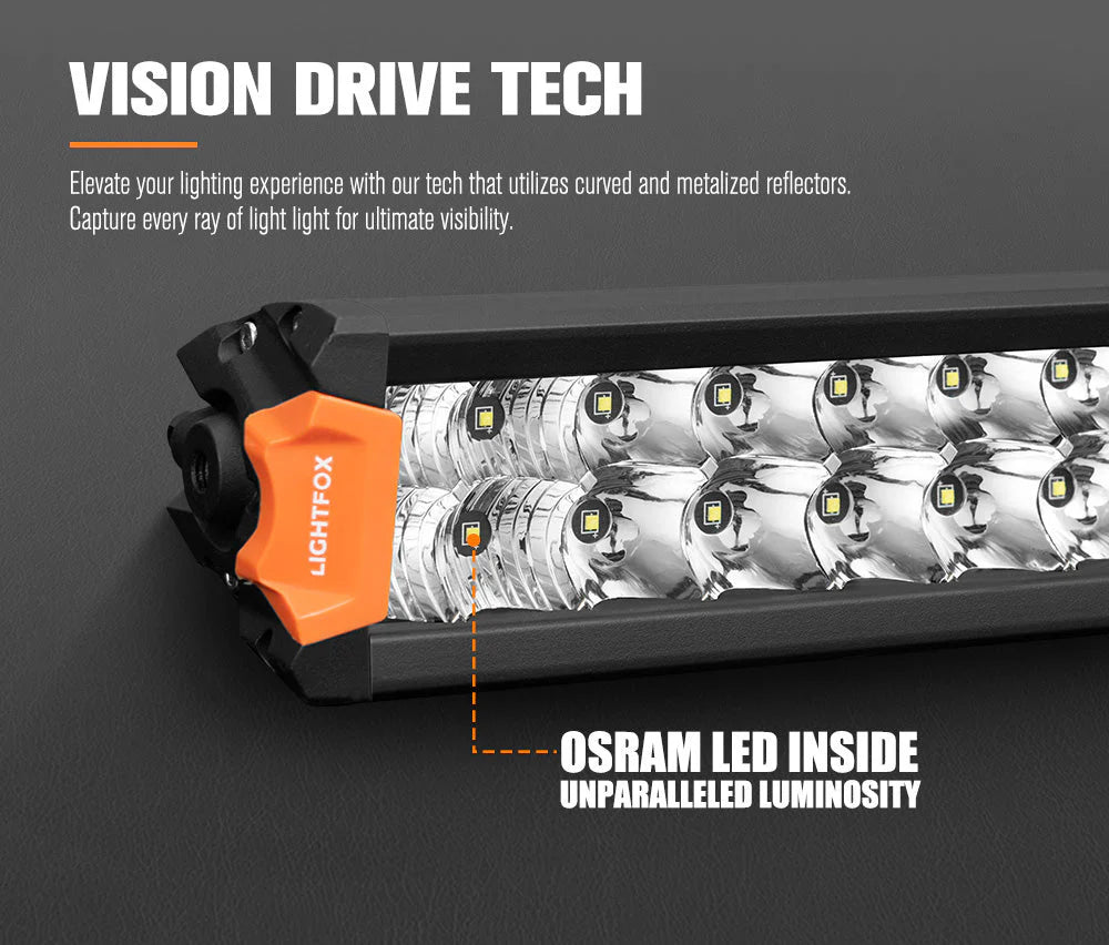 Lightfox Rigel Series 22inch Osram Laser LED Light Bar 1Lux @ 1,016m 9,650 Lumens
