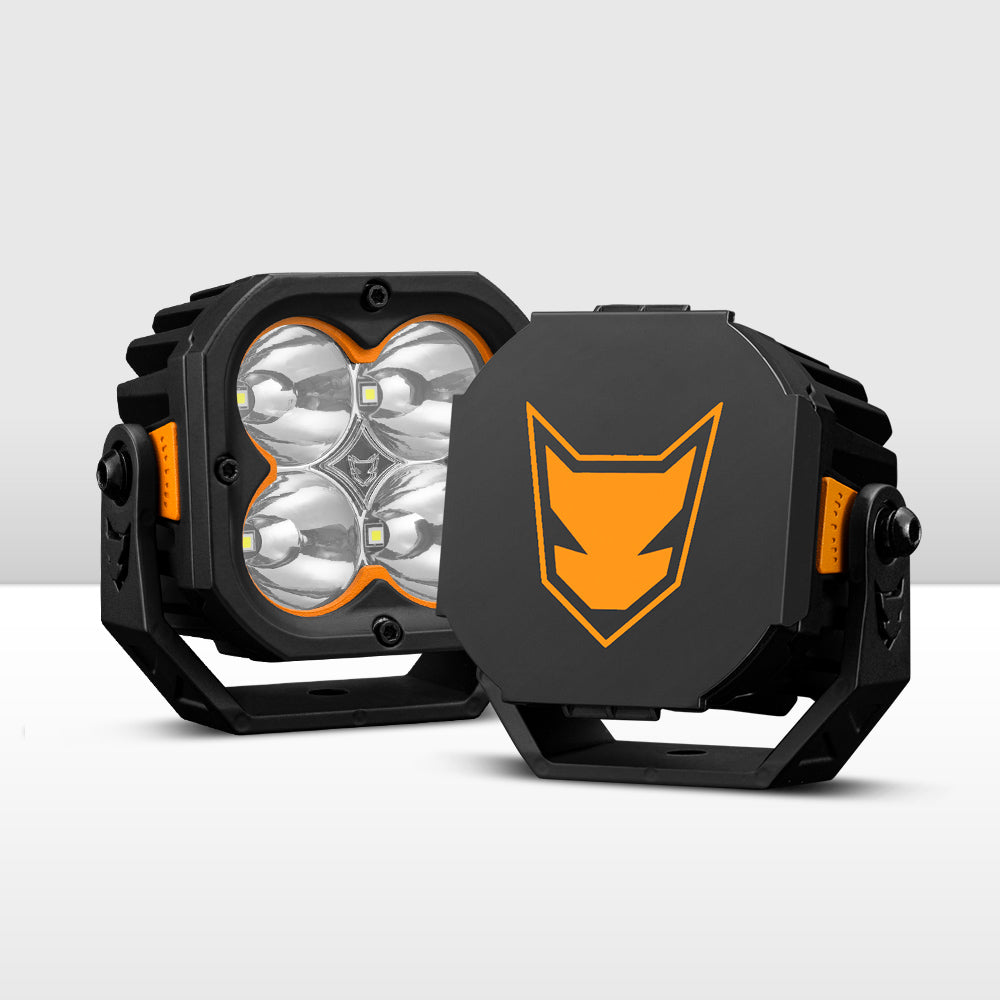 Lightfox Cygnus-4 3inch Pair LED Pod Lights 1Lux@1,248 ft IP68 3,834