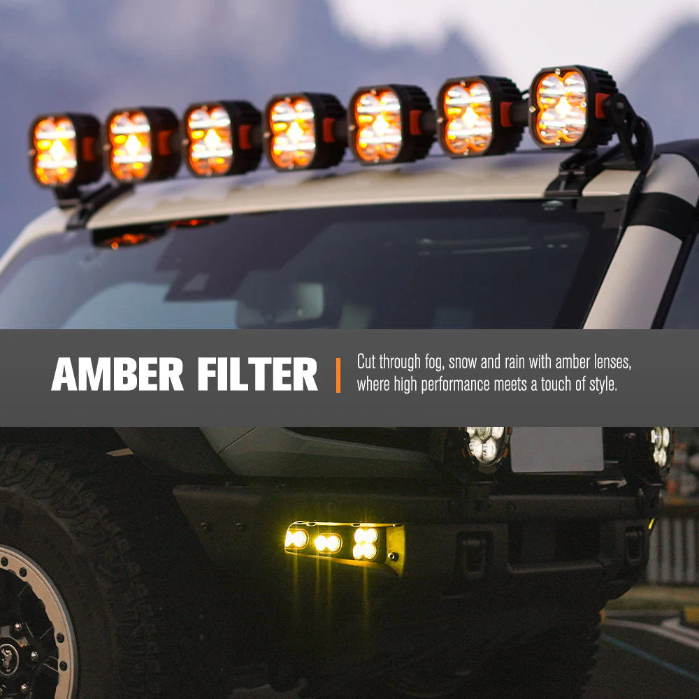 Lightfox Cygnus-4 3inch Pair LED Pod Lights 1Lux@1,248 ft IP68 3,834
