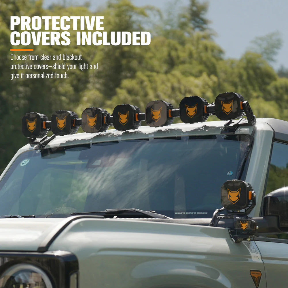 Lightfox Cygnus-4 3inch Pair LED Pod Lights 1Lux@1,248 ft IP68 3,834