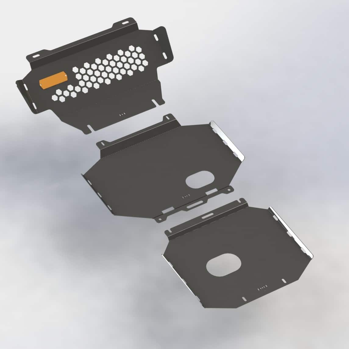 Nissan Navara D23 (2017 onwards) Bash Plate – 3 Piece Half Length