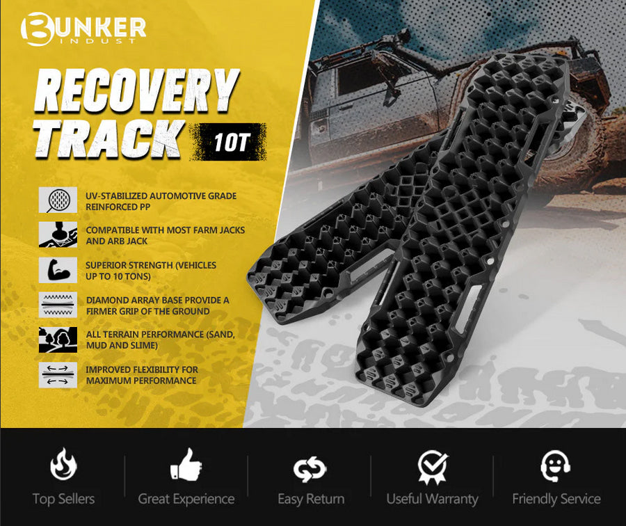 Pair Recovery Tracks Sand Track with Jack Base 10T Black
