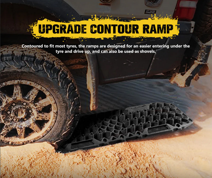 Pair Recovery Tracks Sand Track with Jack Base 10T Black