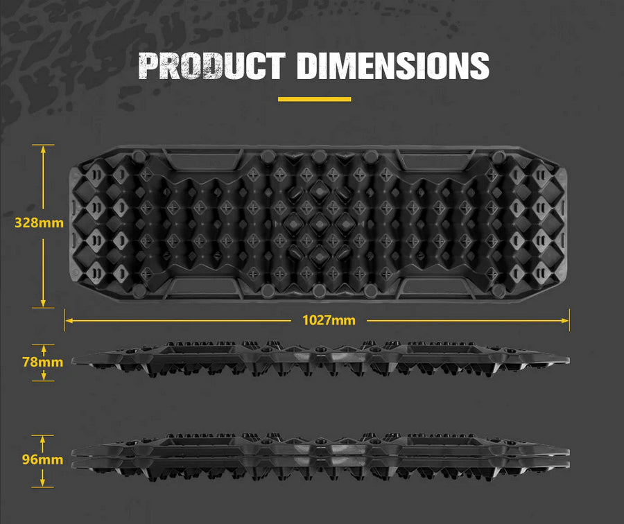 Pair Recovery Tracks Sand Track with Jack Base 10T Black