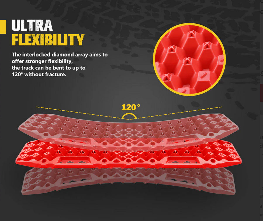 Pair Recovery Tracks Sand Track with Jack Base 10T Red