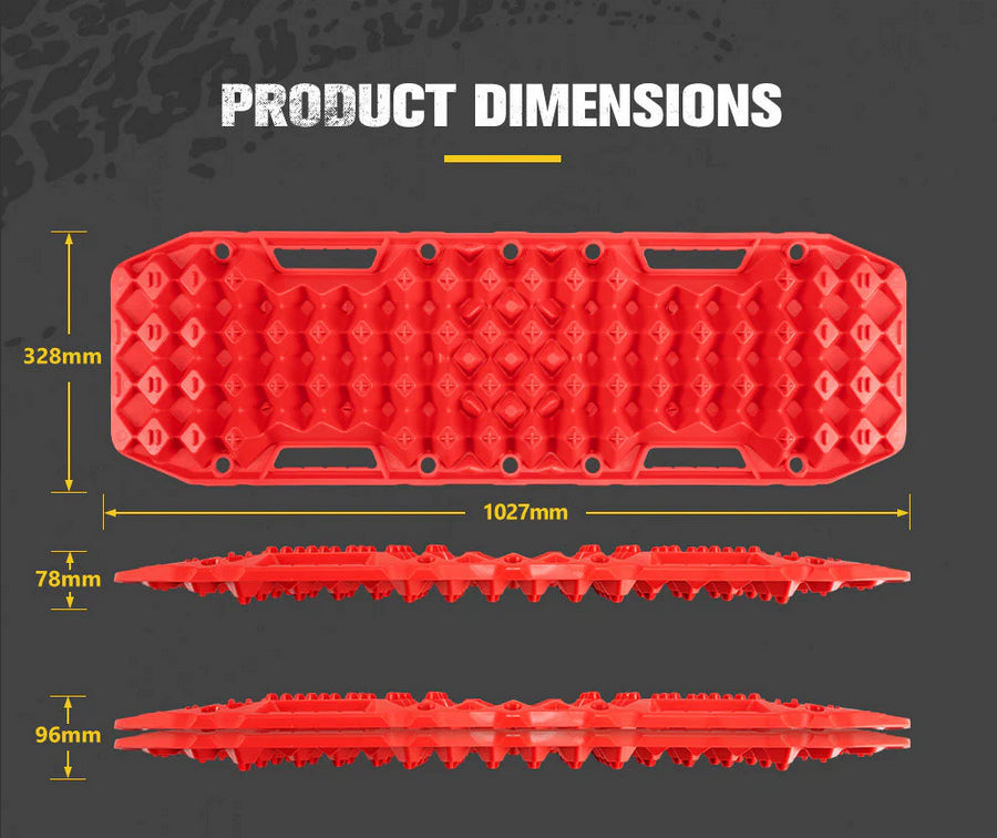 Pair Recovery Tracks Sand Track with Jack Base 10T Red