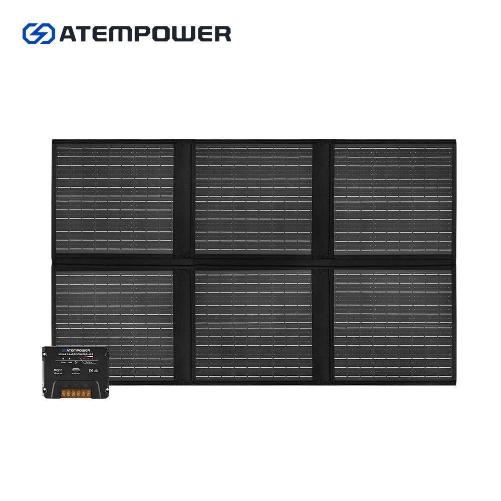 Atem Power Solar Panel Kit 120W (Incl MPPT Controller, Alligator Clips & 5m Cable)