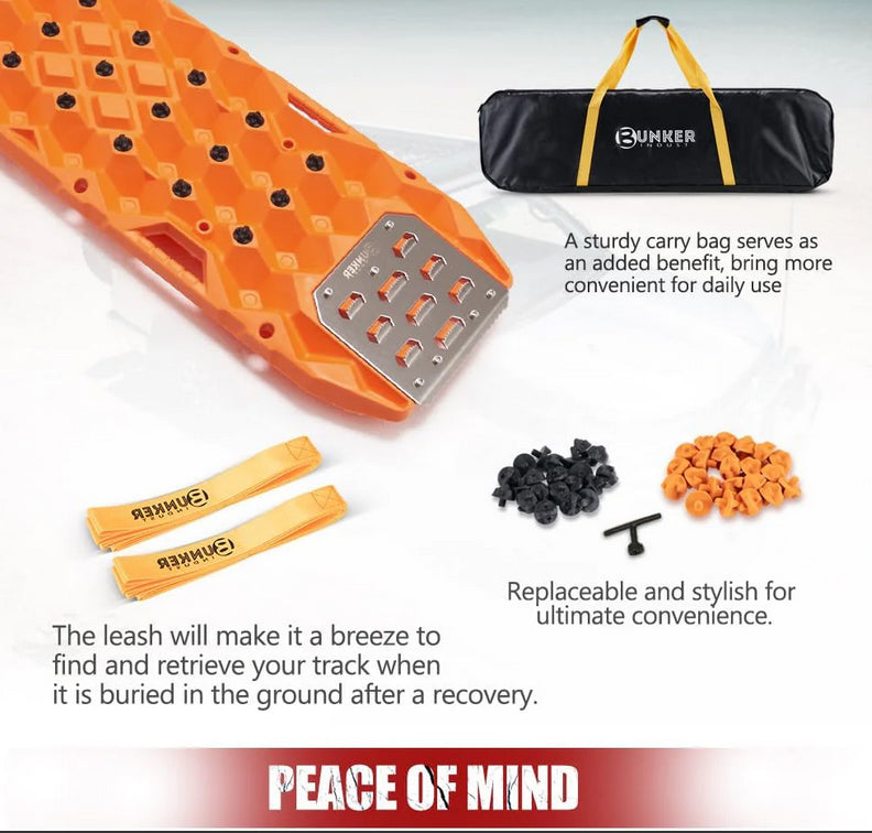 BUNKER INDUST Traction Boards with Replaceable Teeth & Steel Plate