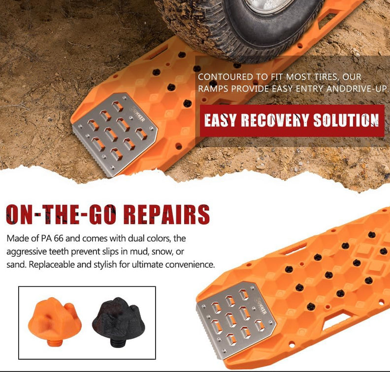 BUNKER INDUST Traction Boards with Replaceable Teeth & Steel Plate