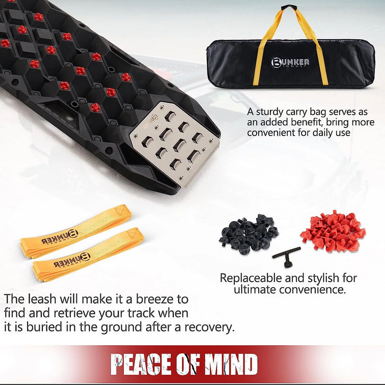 BUNKER INDUST Traction Boards with Replaceable Teeth & Steel Plate