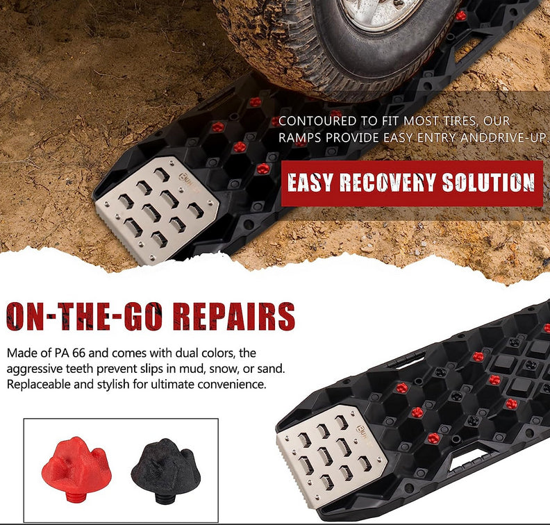 BUNKER INDUST Traction Boards with Replaceable Teeth & Steel Plate
