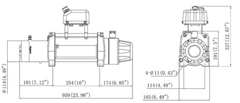Kingone TDS 9,500lbs Winch 10 mm Plasma