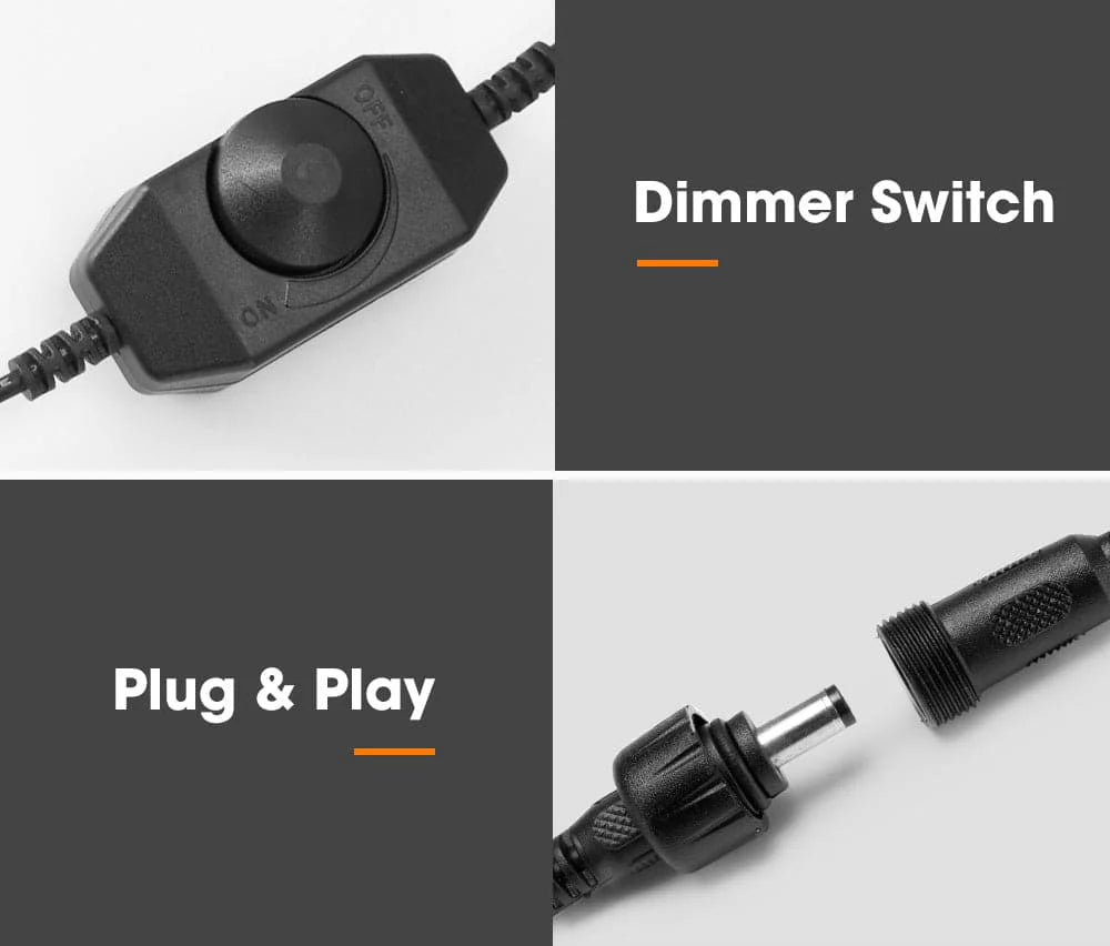 Lightfox 12V LED Camp Dual Colours Light Bar Kits Set of 6