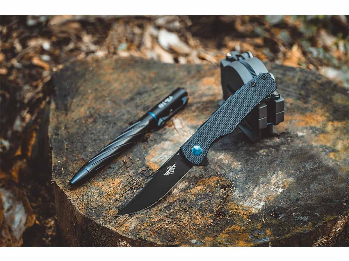Olight Chital Mini Folding Knife G10 Handle D2 Blade Black